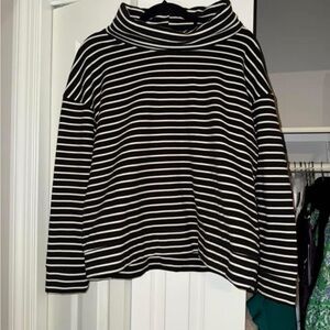 Striped Black and White Women's Top